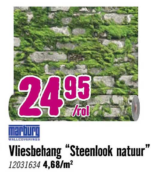 Vliesbehang “Steenlook natuur”