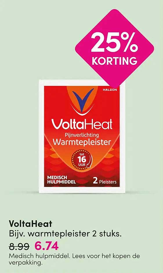 VoltaHeat Bijv. warmtepleister 2 stuks 25% korting