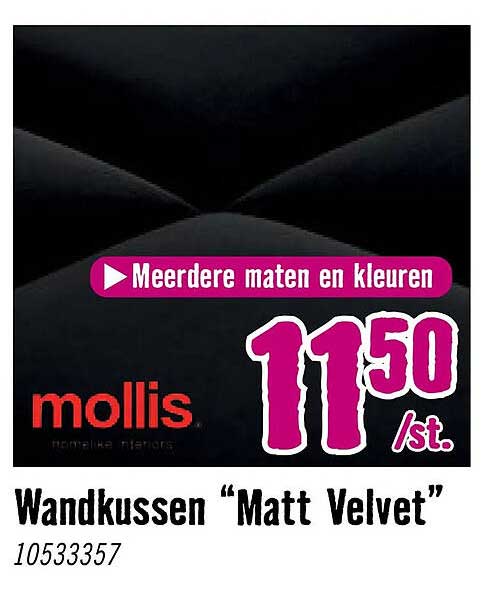 Wandkussen “Matt Velvet”