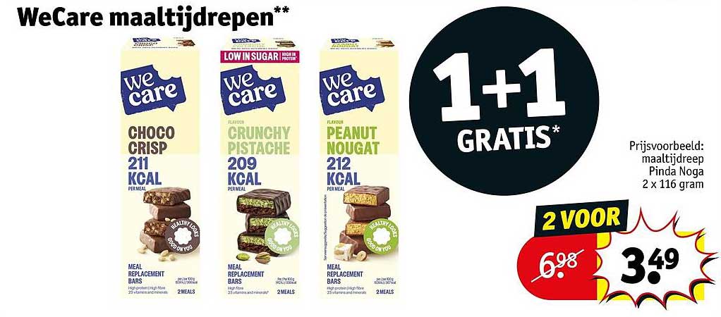 WeCare maaltijdrepen** 1+1 gratis