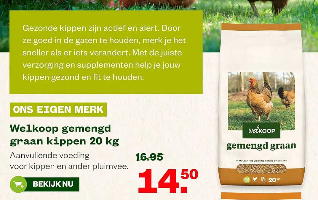 Welkoop gemengd graan kippen 20 kg