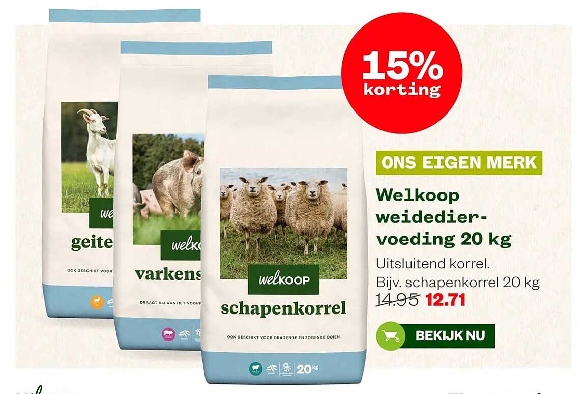 Welkoop weidedier-voeding 20 kg