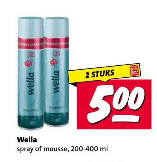 Wella spray of mousse, 200-400 ml 2 STUKS