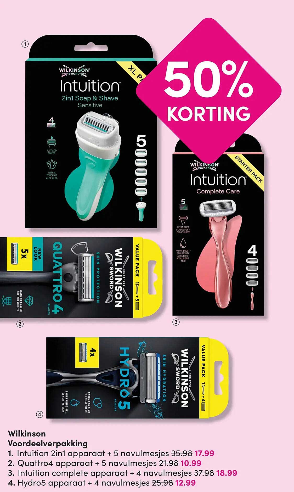 Wilkinson Voordeelverpakking 50% KORTING
