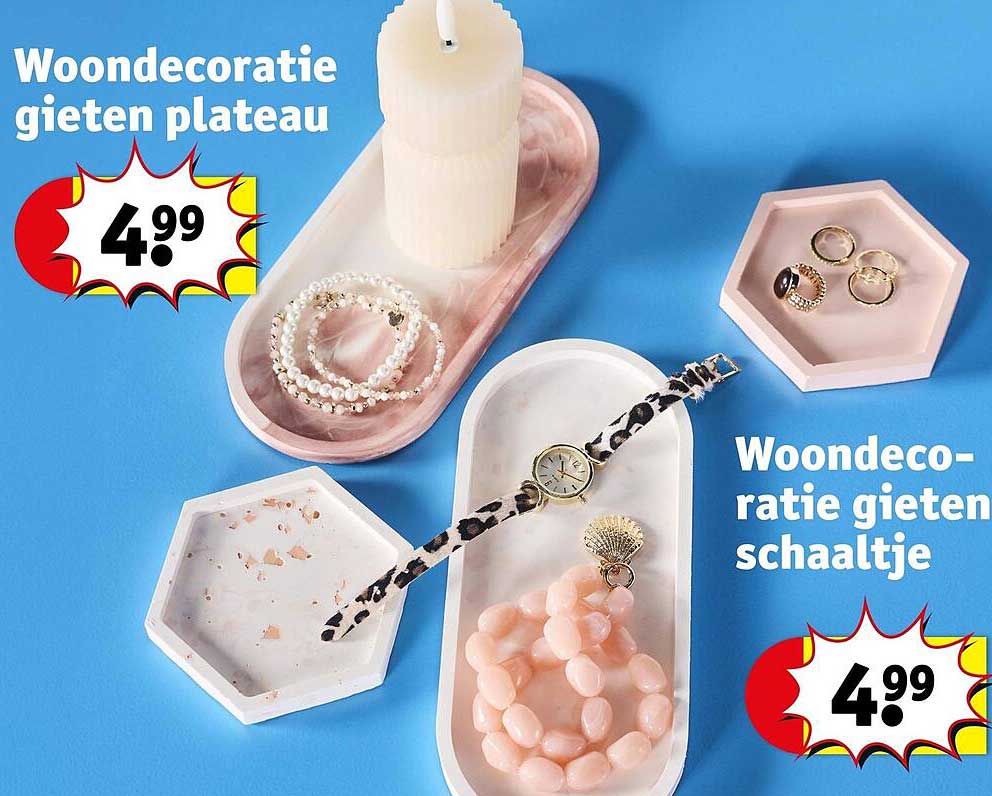 Woondecoratie gieten plateau