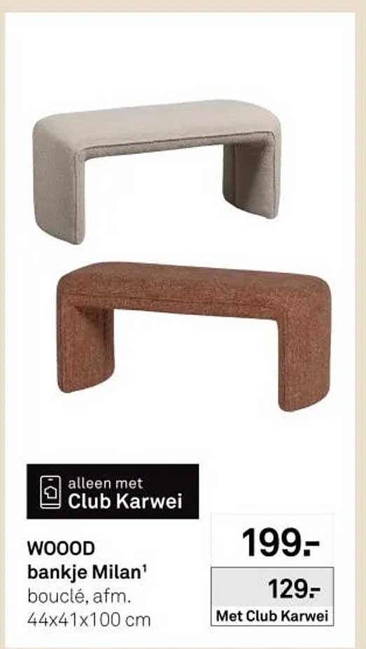 WOOOD bankje Milan¹
