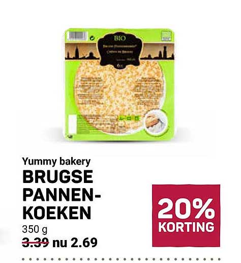 Yummy bakery BRUGSE PANNENKOEKEN 350 g 20% KORTING