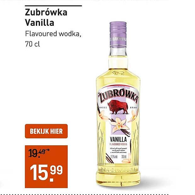 Zubrówka Vanilla Flavoured vodka, 70 cl
