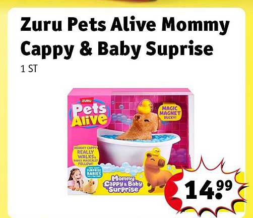 Zuru Pets Alive Mommy Cappy & Baby Suprise