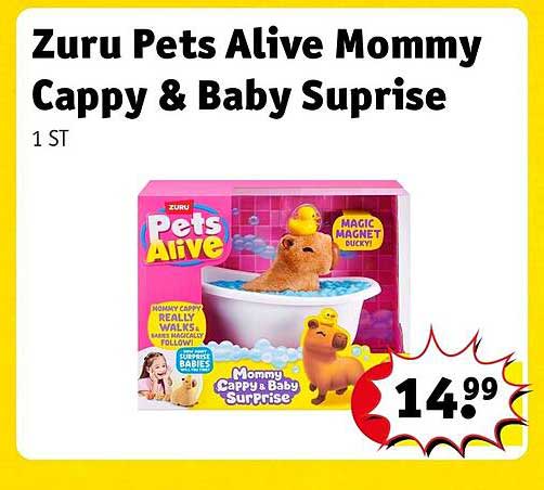 Zuru Pets Alive Mommy Cappy & Baby Suprise