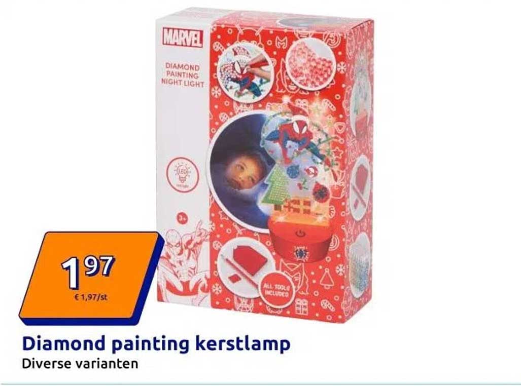 Diamond painting kerstdlamp