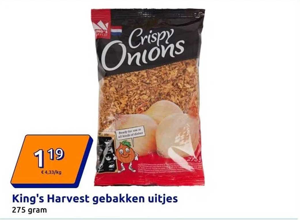King's Harvest gebakken uitjes 275 gram