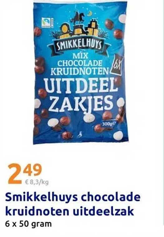 Smikkelhuys chocolade kruidnoten uitdeelzak