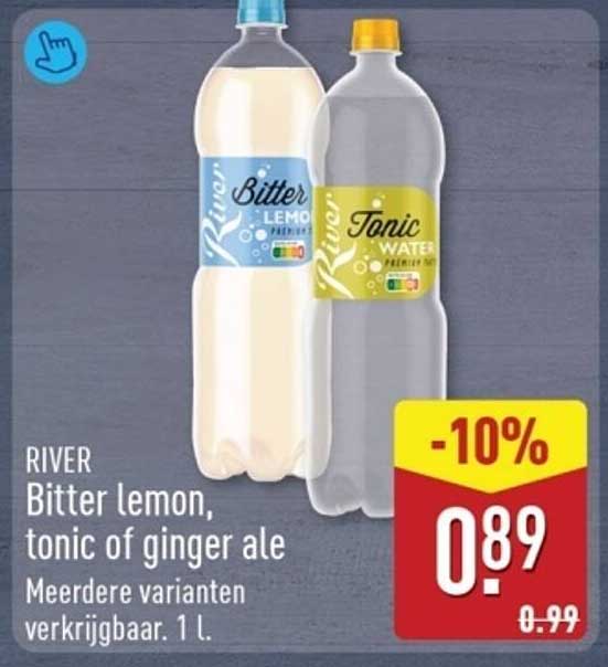 RIVER Bitter lemon, tonic of ginger ale
