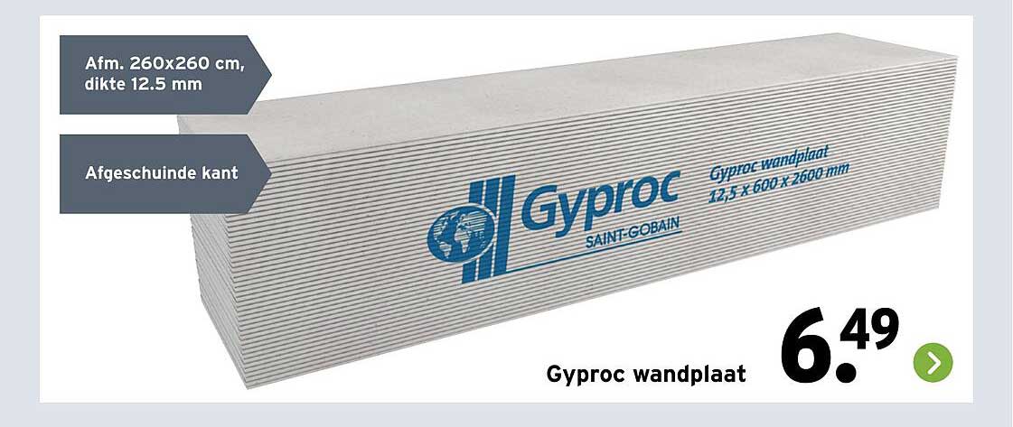 Gyproc Wandplaat Aanbieding bij GAMMA - FolderFeest.nl