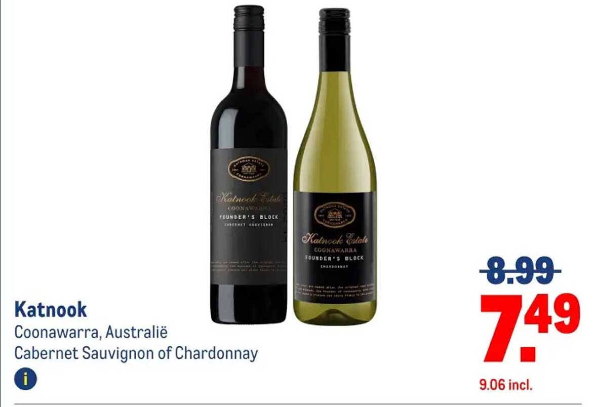 Katnook Coonawarra, Australië Cabernet Sauvignon of Chardonnay