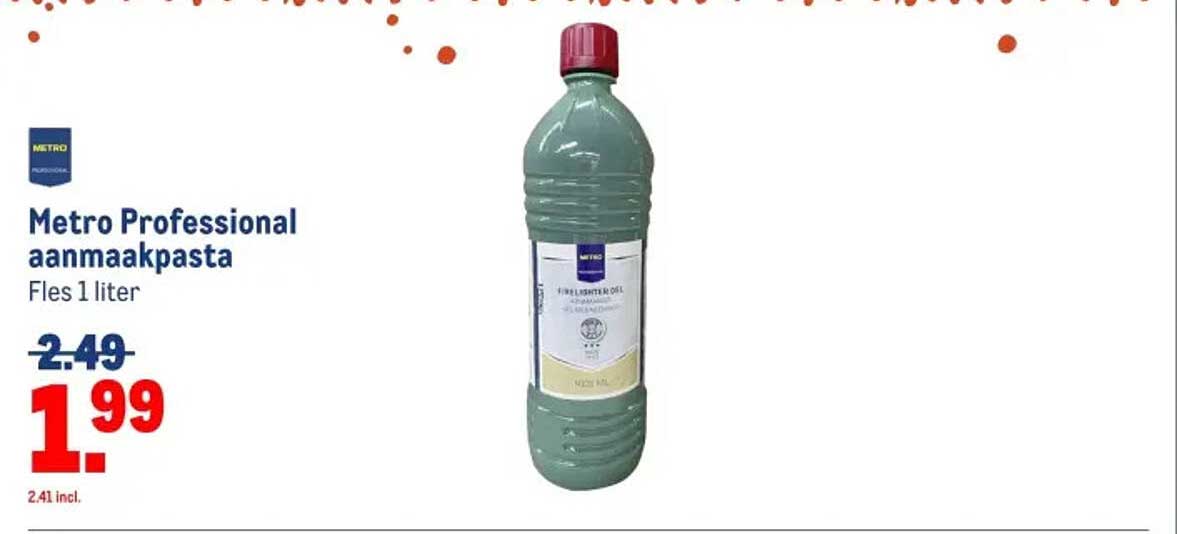 Metro Professional aanmaakpasta Fles 1 liter
