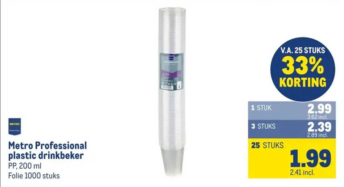 Metro Professional plastic drinkbeker