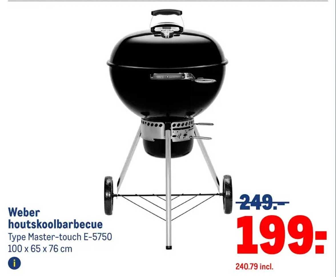 Weber houtschoolbarbecue Type Master-touch E-5750