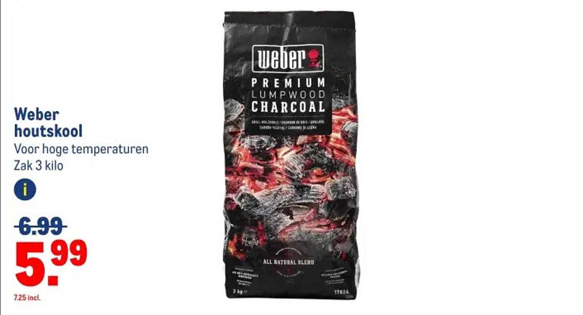 Weber houtskolen 3 kilo