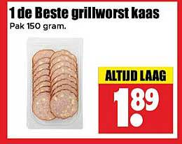 1 de Beste grillworst kaas Pak 150 gram