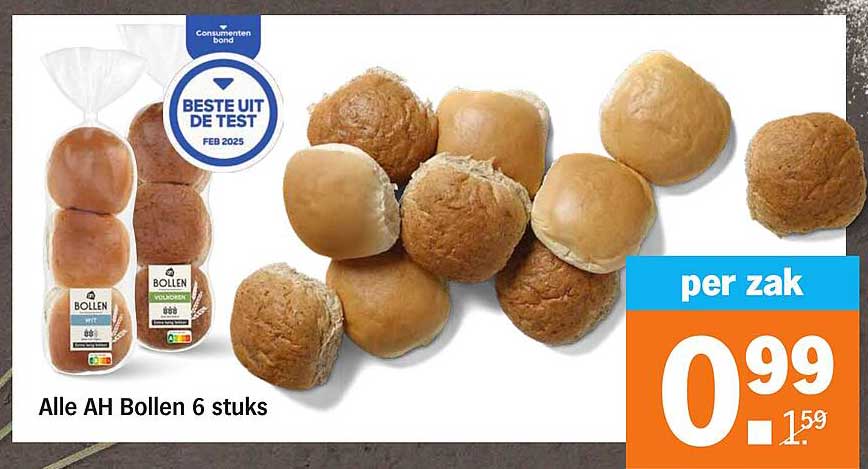 Alle AH Bollen 6 stuks