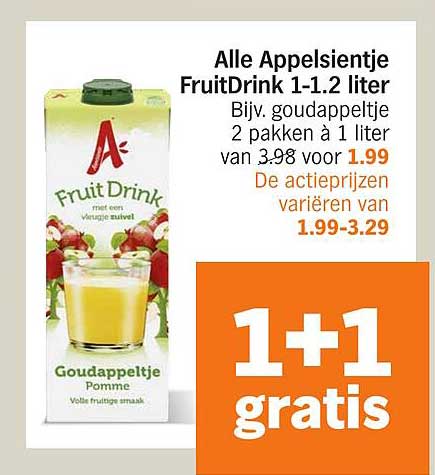 Alle Appelsientje FruitDrink 1-1.2 liter