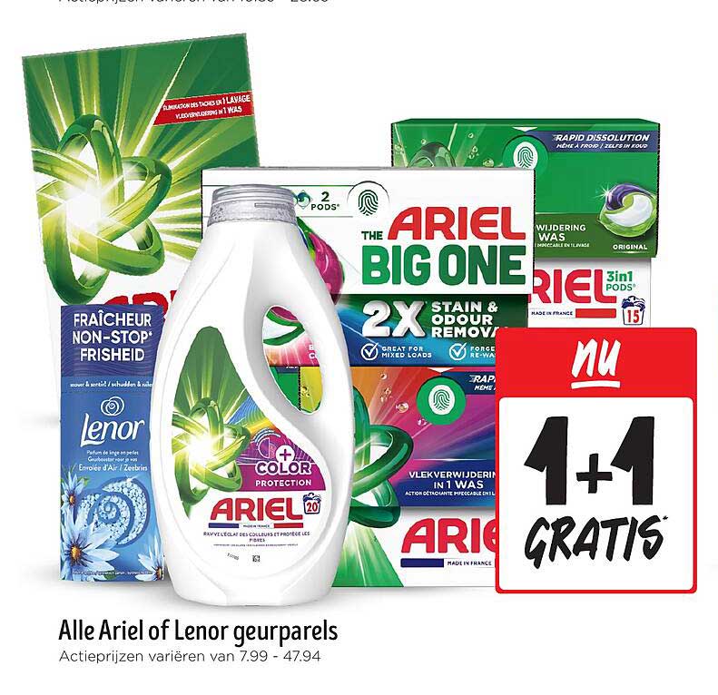 Alle Ariel of Lenor geurparels