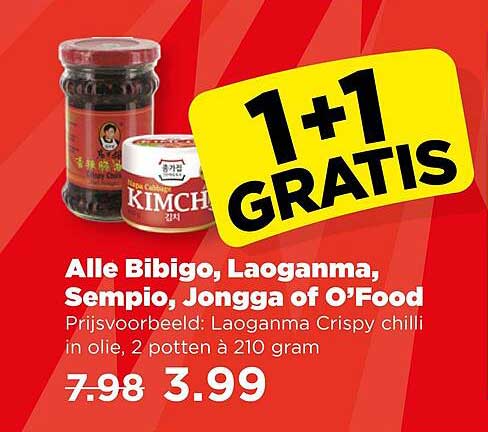 Alle Bibigo, Laoganma, Sempio, Jonggga of O'Food