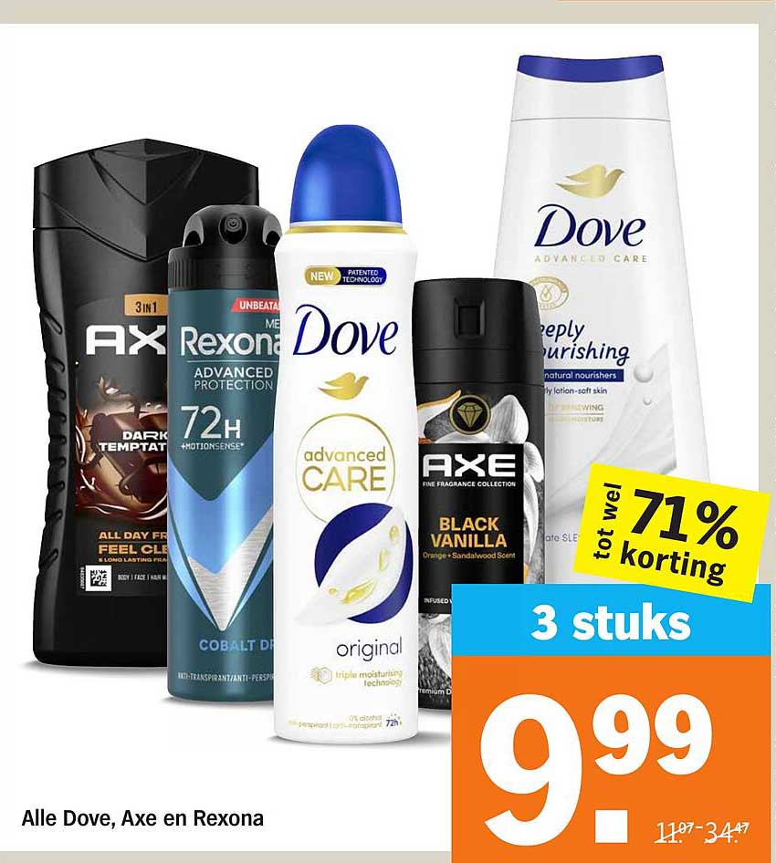 Alle Dove, Axe en Rexona