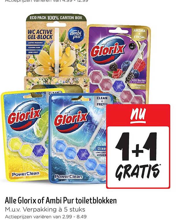 Alle Glorix of Ambi Pur toiletblokken