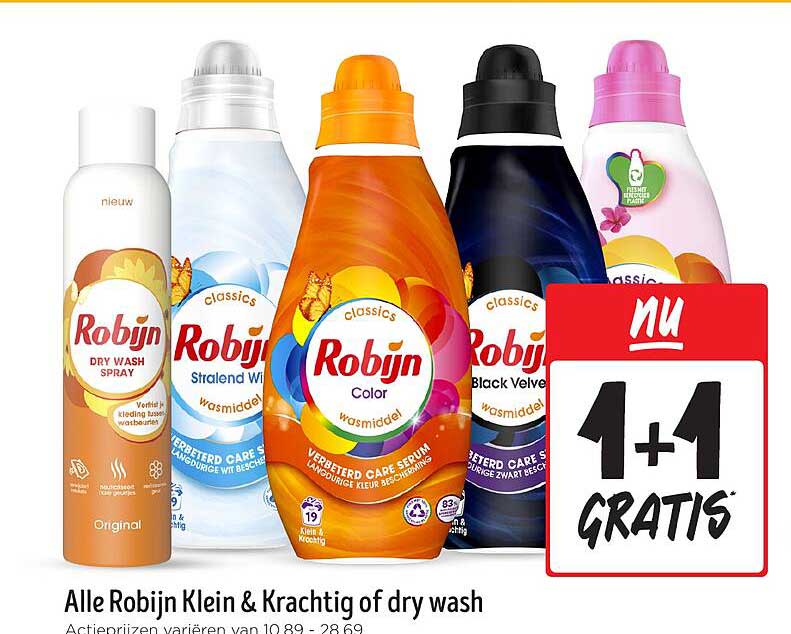 Alle Robijn Klein & Krachtig of dry wash
