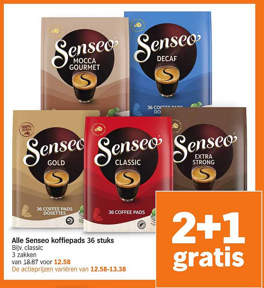 Alle Senseo koffiepads 36 stuks