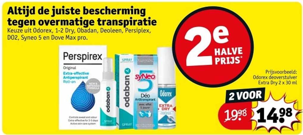 Altijd de juiste bescherming tegen overmatige transpiratie