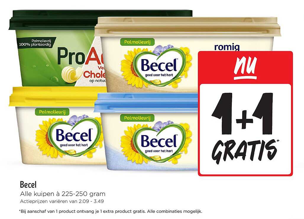 Becel - Alle kuipen à 225-250 gram