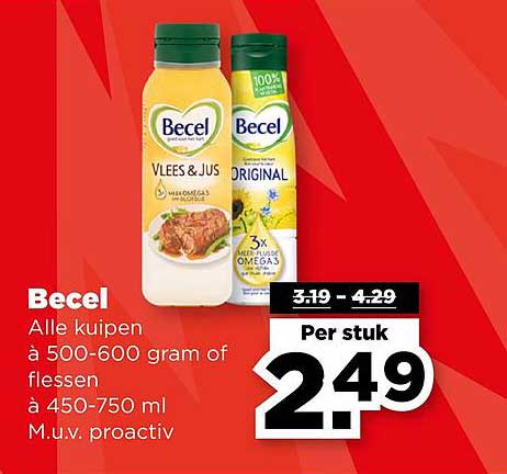 Becel Alle kuipen à 500-600 gram of flessen à 450-750 ml M.u.v. proactiv