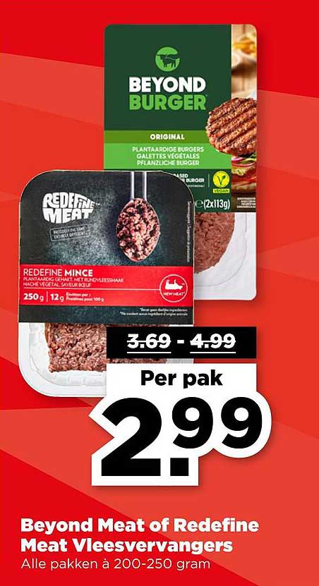 Beyond Meat of Redefine Meat Vleesvervangers