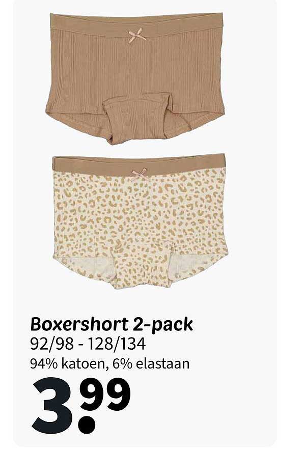 Boxershort 2-pack 92/98 - 128/134