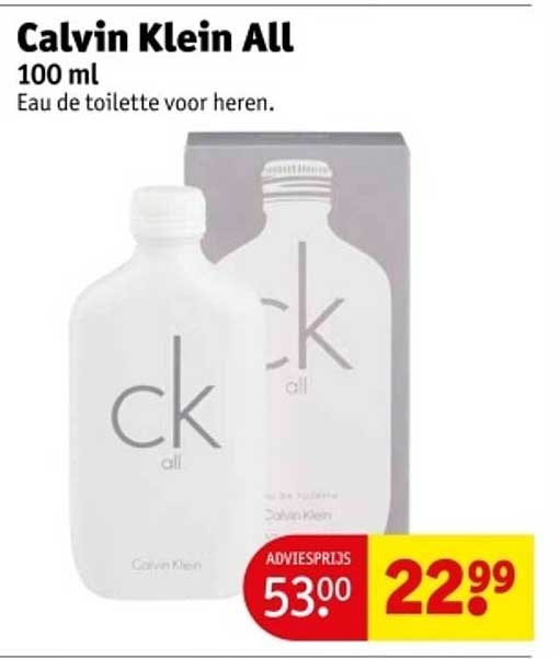 Calvin Klein All 100 ml Eau de toilette voor heren.