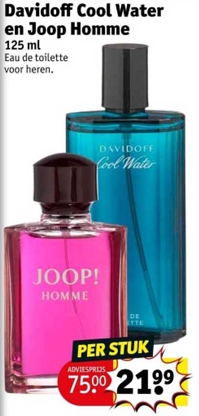 Davidoff Cool Water en Joop Homme 125 ml Eau de toilette voor heren