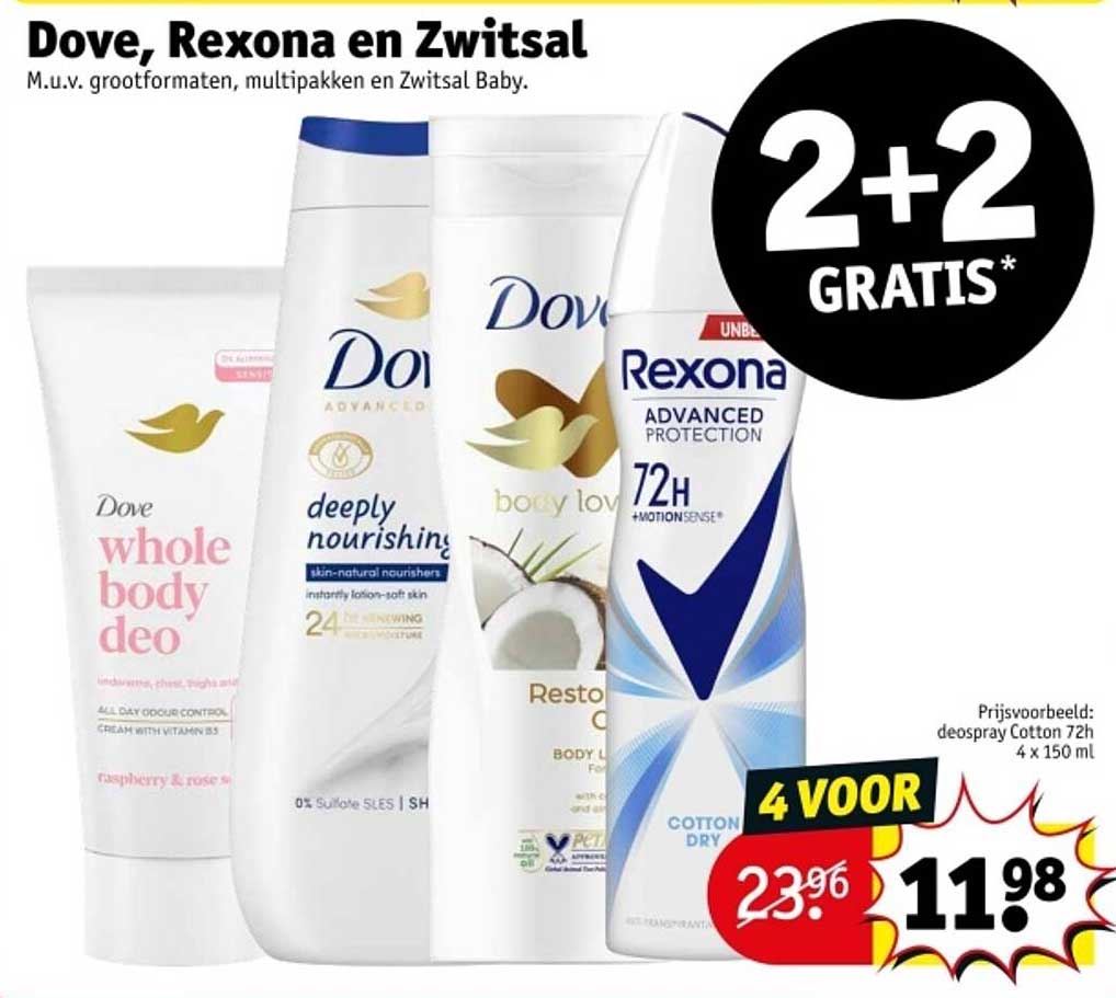 Dove, Rexona en Zwitsal