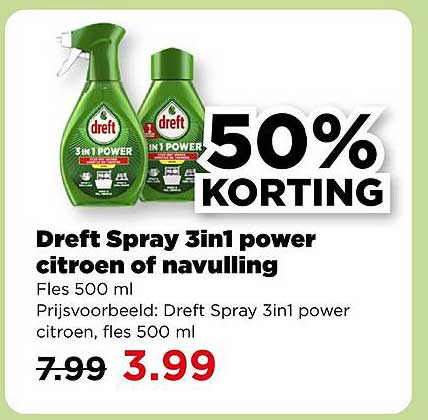 Dreft Spray 3in1 power citroen of navulling