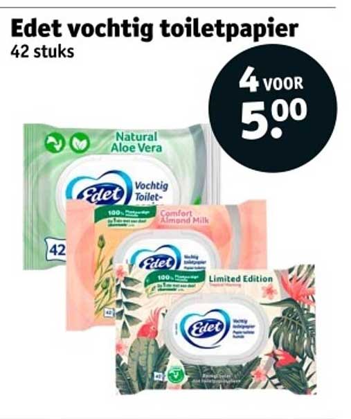 Edet vochtig toiletpapier 42 stuks