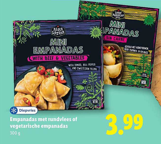 Empanadas met rundvlees of vegetarische empanadas