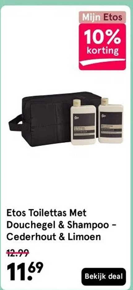 Etos Toilettas Met Douchegel & Shampoo - Cederhout & Limoen