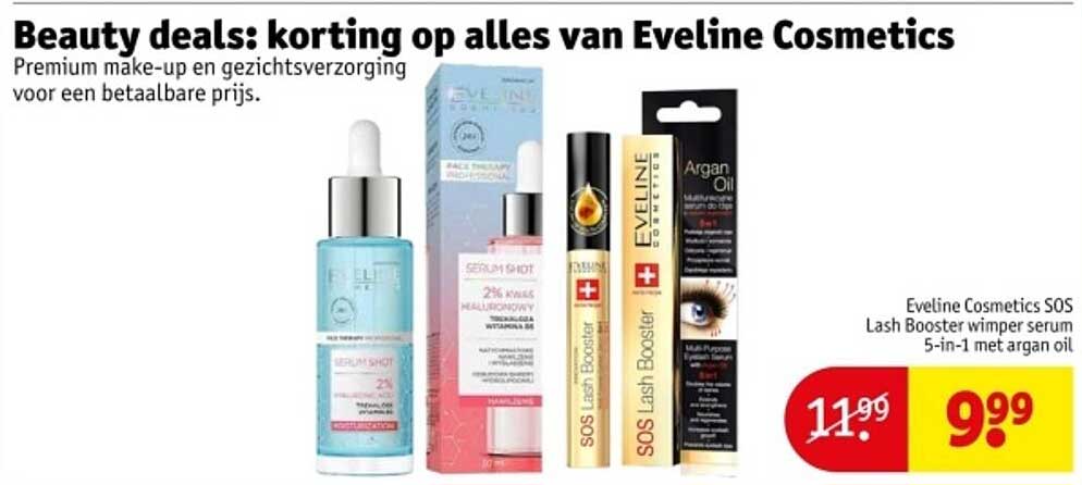 Eveline Cosmetics SOS Lash Booster wimper serum 5-in-1 met argan olie