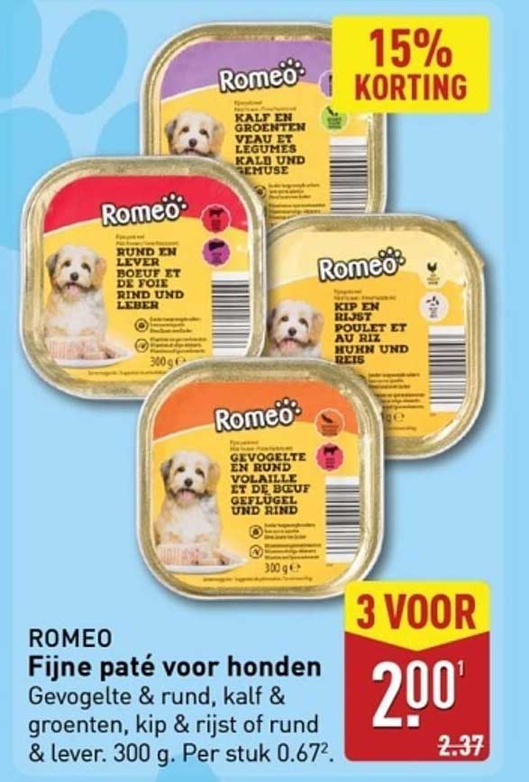 Fijne paté voor honden