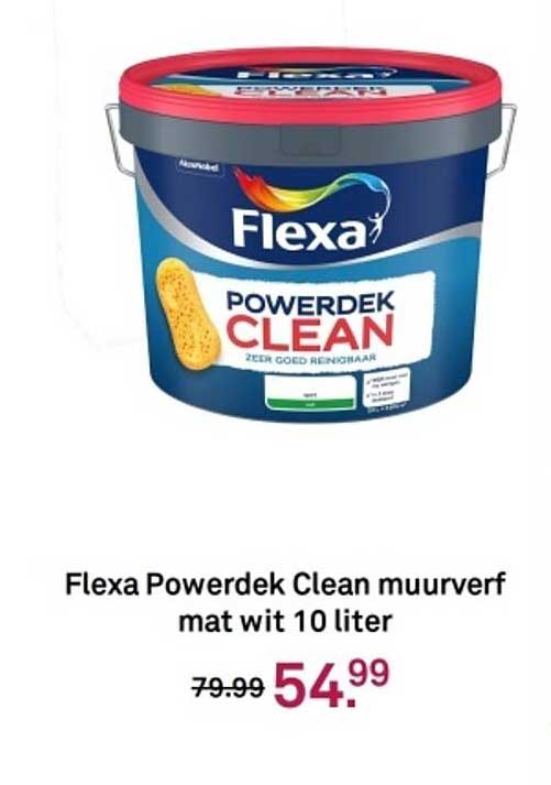 Flexa Powerdek Clean muurverf mat wit 10 liter