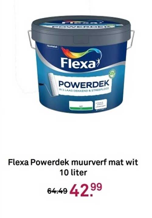 Flexa Powerdek muurverf mat wit 10 liter
