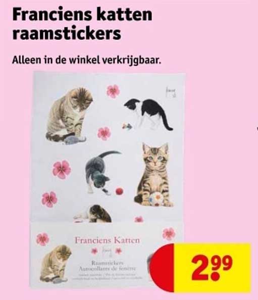 Franciens katten raamistickers